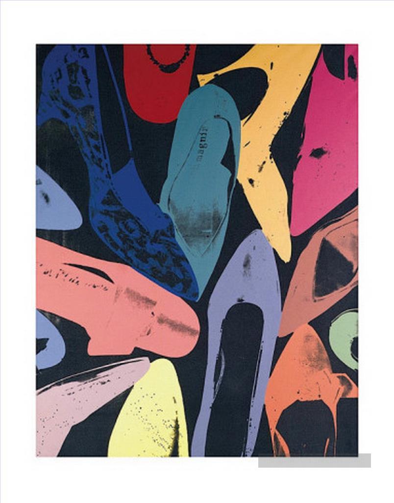 chaussures à poussière de diamant 1980 Andy Warhol Peintures à l'huile